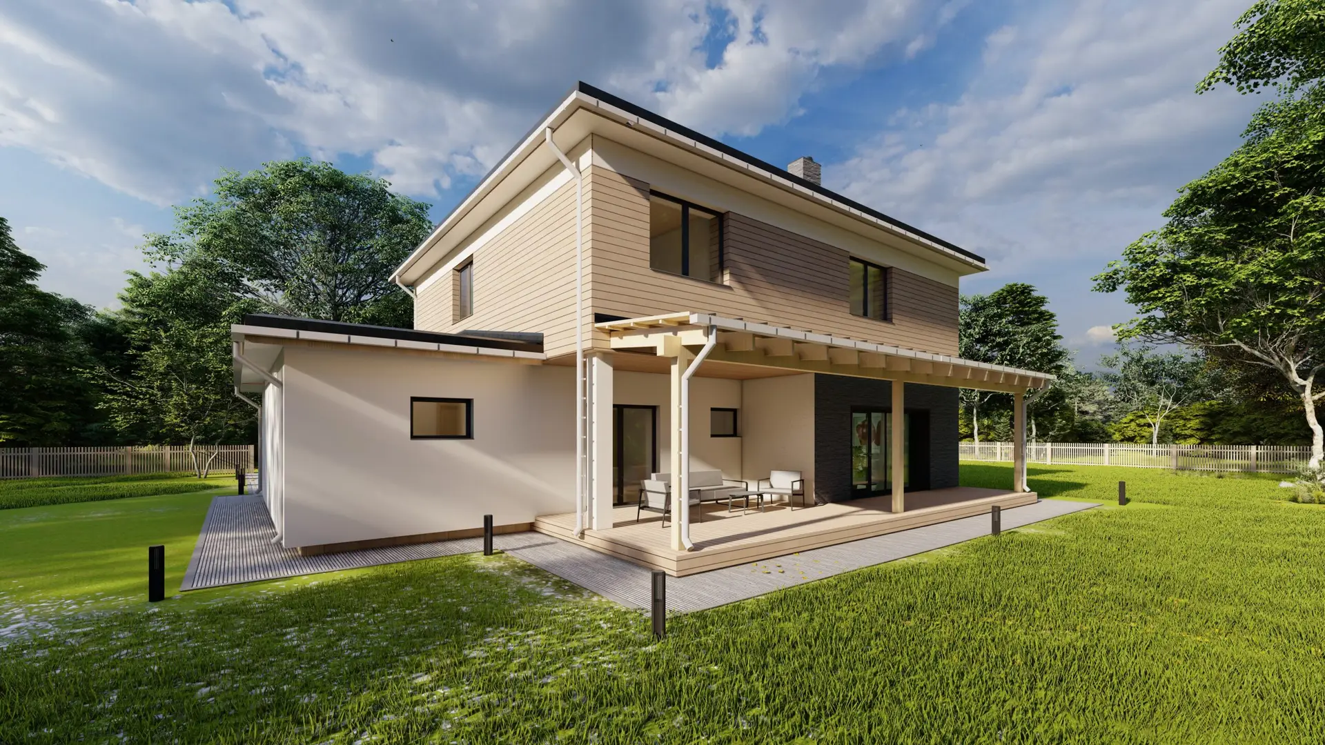 koka karkasa māju projekti